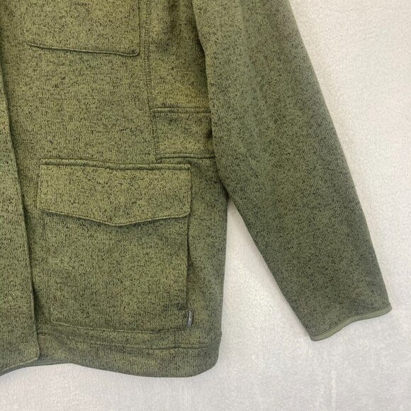 Eddie Bauer Heathered Green Zip Up Sweater Jacket Womens 2XL Fleece Lined Pocket - Picture 7 of 16